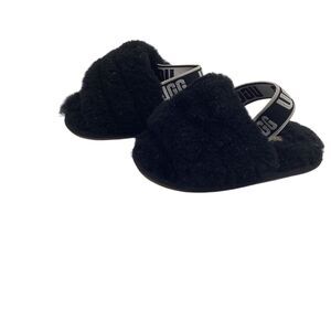 UGG Fluff Yeah Slide Sandals Baby Size 6 Black Unisex